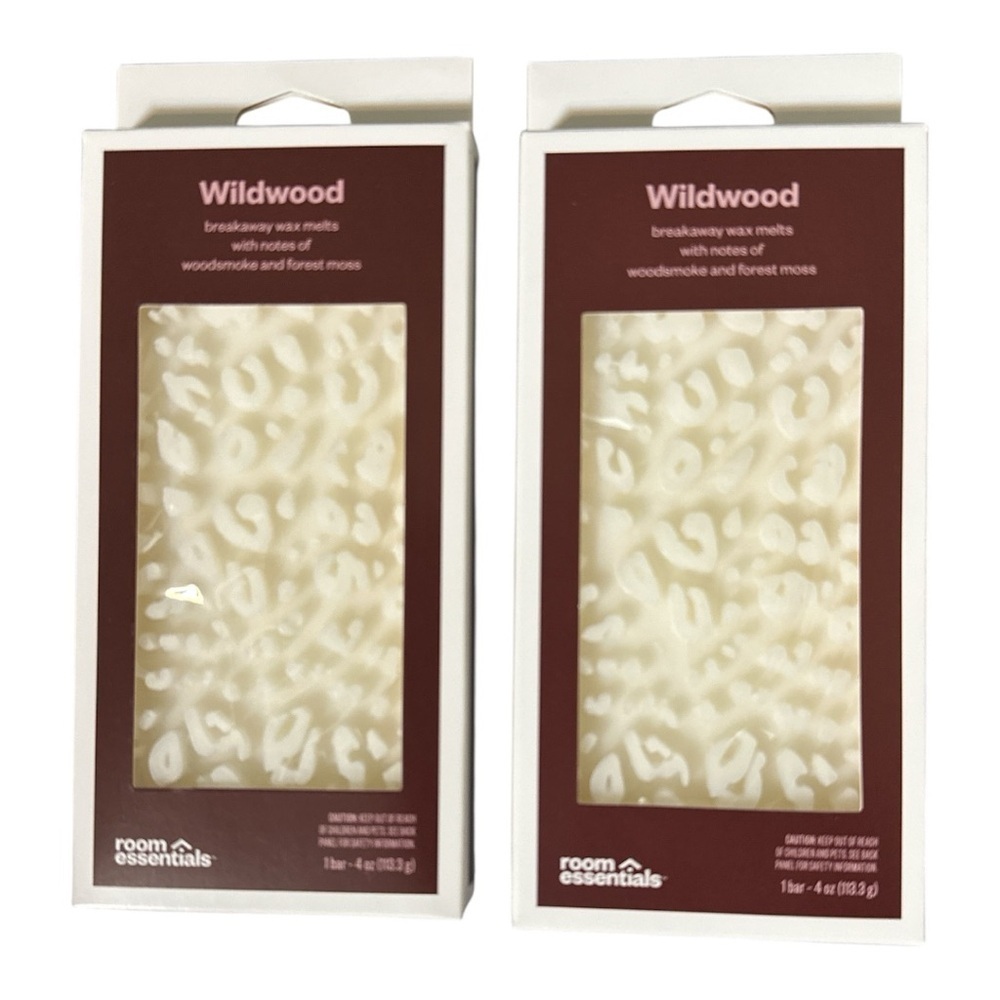 Room Essentials Wildwood Wax Melts – 2 Pack – Woods & Forest Moss – 4 oz Each
